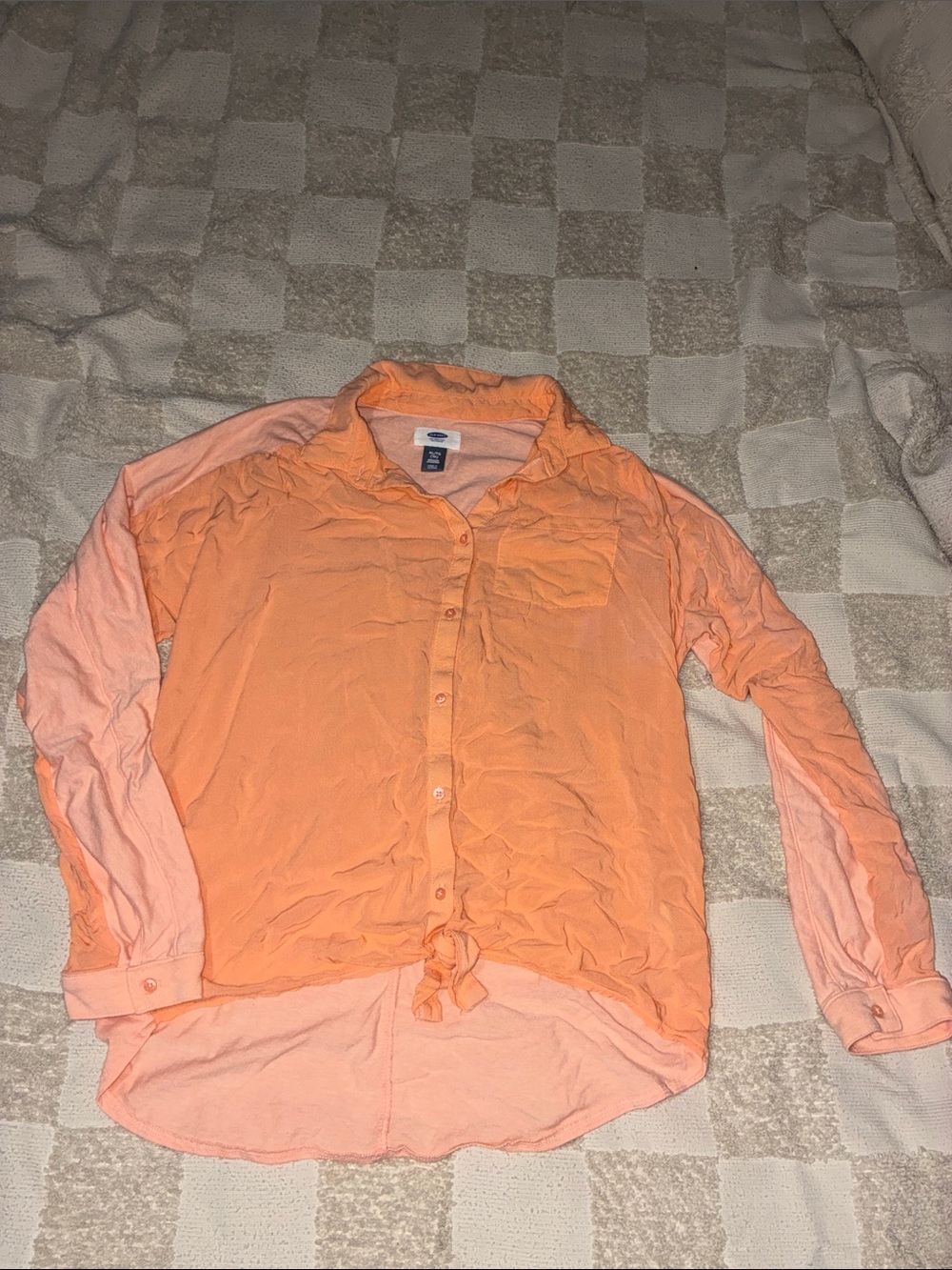 Old Navy Orange Button-Down Shirt for Kids